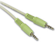 Value Series 3.5mm Stereo Audio Cable Male to Male in a Green Jacket 