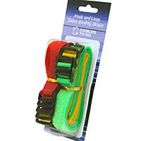 11 inch Hook and Loop Cable Management Straps  12pk Multi-Color