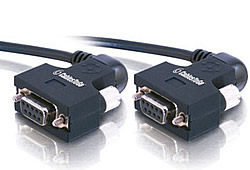 DB9 Female to Female Null Modem Cable with Rotating Heads 
