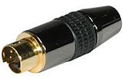 Gold-Plated S-Video Male Connector with Metal Handle