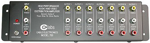 7-Output RCA Audio/Video Distribution Amplifier 