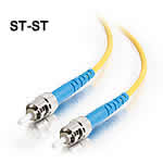 ST -ST 9/125 OS1 Simplex Singlemode PVC Fiber Optic Cable Constructed of Corning Fiber