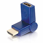 90° Rotating HDMI® Female to HDMI® Male Port Saver Adapter 