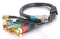 RapidRun™ Component Video with 24K Gold Plated RGBHV (5 BNC Connectors) 