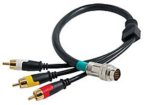 1.5ft RapidRun™ Composite Video and Stereo Audio Flying Lead w/24K Gold Plated Connectors 