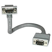HD15 Premium Shielded Male to Male SXGA Monitor Cable (with 90° Downward Angled Male Connector) 