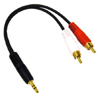 VALUE SERIES 3.5mm Stereo Plug/RCA Plu x 2 Y-Cable 
