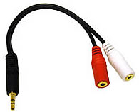 VALUE SERIES 3.5mm Stereo Plug to 3.5mm Stereo Jack x 2 Y-Cable 