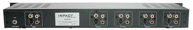 4-Output Rack Mount S-Video + Composite Video + Stereo Audio Distribution Amplifier – 1RU 