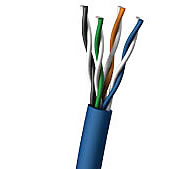 Cat5E 350MHz Solid PVC CMR Cable-Blue