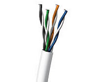 Cat5E 350MHz Solid PVC CMR Cable-White