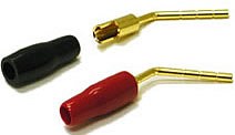 45° Solder-Style Speaker Cable Pin 4pk 