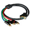 HD15 to RCA Component Video Breakout Cable
