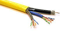 Composite In Wall Cable - (1) RG6QS + (2) Cat5E 