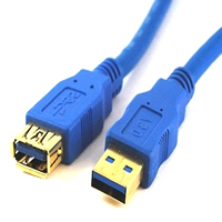 USB 3.0 A Male to A Female Extension Cable in blue