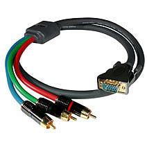 SONICWAVE™ RCA Type Component Video to HD15 Breakout Cable 