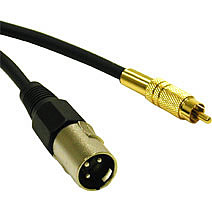 Pro-Audio Cable XLR Male to RCA Male 
