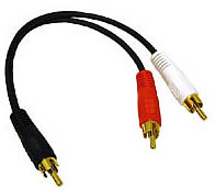 VALUE SERIES RCA Plug/RCA Plug x 2 Y-Cable