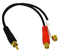 VALUE SERIES RCA Plug to RCA Jack x 2 Y-Cable