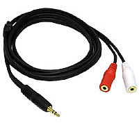6ft VALUE SERIES 3.5mm Stereo Plug to 3.5mm Stereo Jack x 2 Y-Cable 